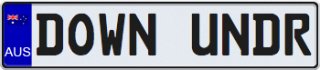 Australia European License Plate