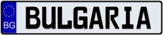 Bulgaria License Plate