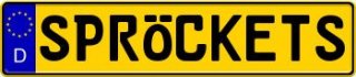 Yellow German License Plate