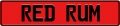 Red European License Plate with Text Color Options